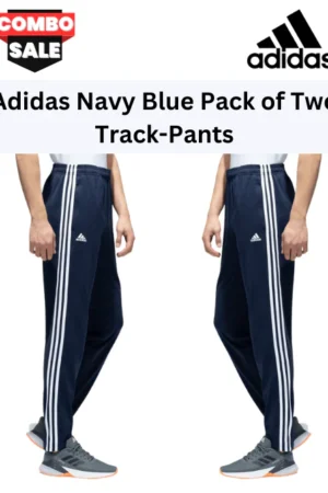 Adidas Solid & Casual Men Track Pants Blue Combo