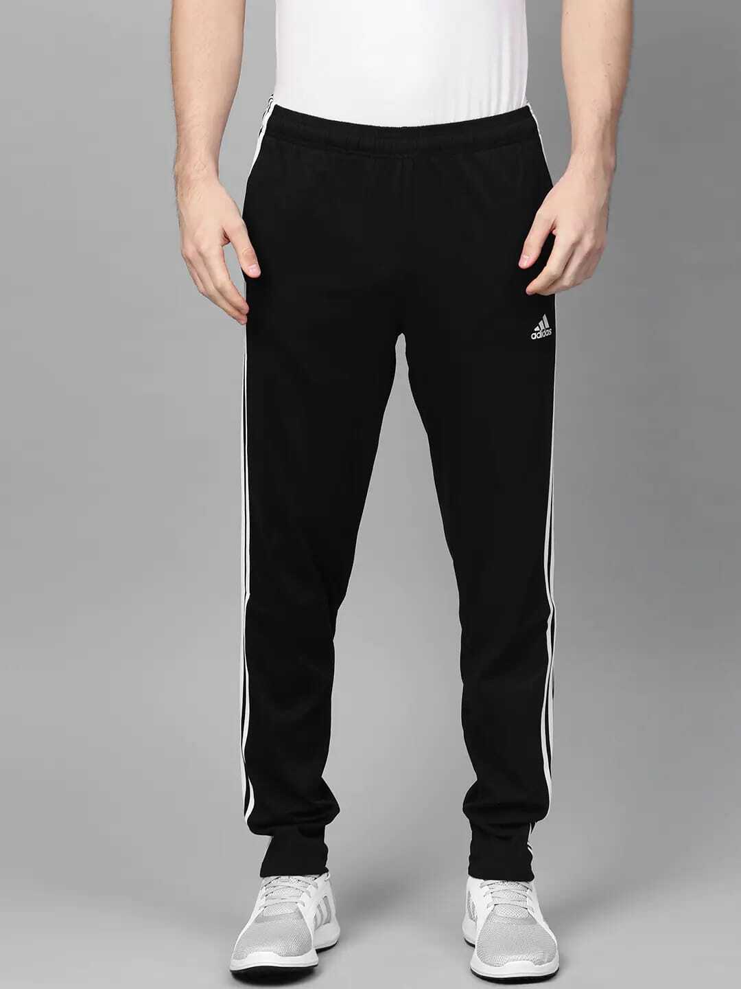 Adidas Three (03-Pack of 2 Black & 1 Navy Blue) -Style Solid Casual Track Pants - Image 11