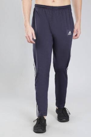 Adidas Half Striped Solid Men Dark Blue Track Pants