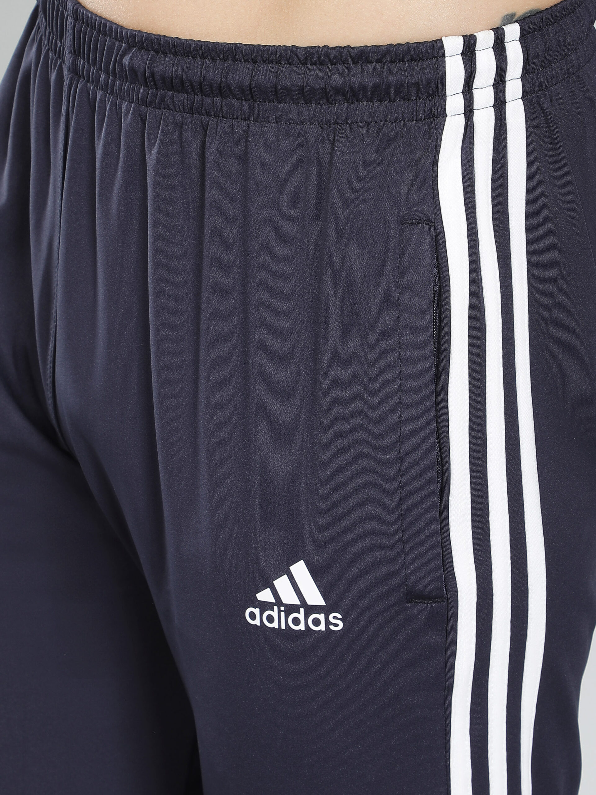 Adidas Solid & Casual Men Track Pants Blue Combo - Image 10