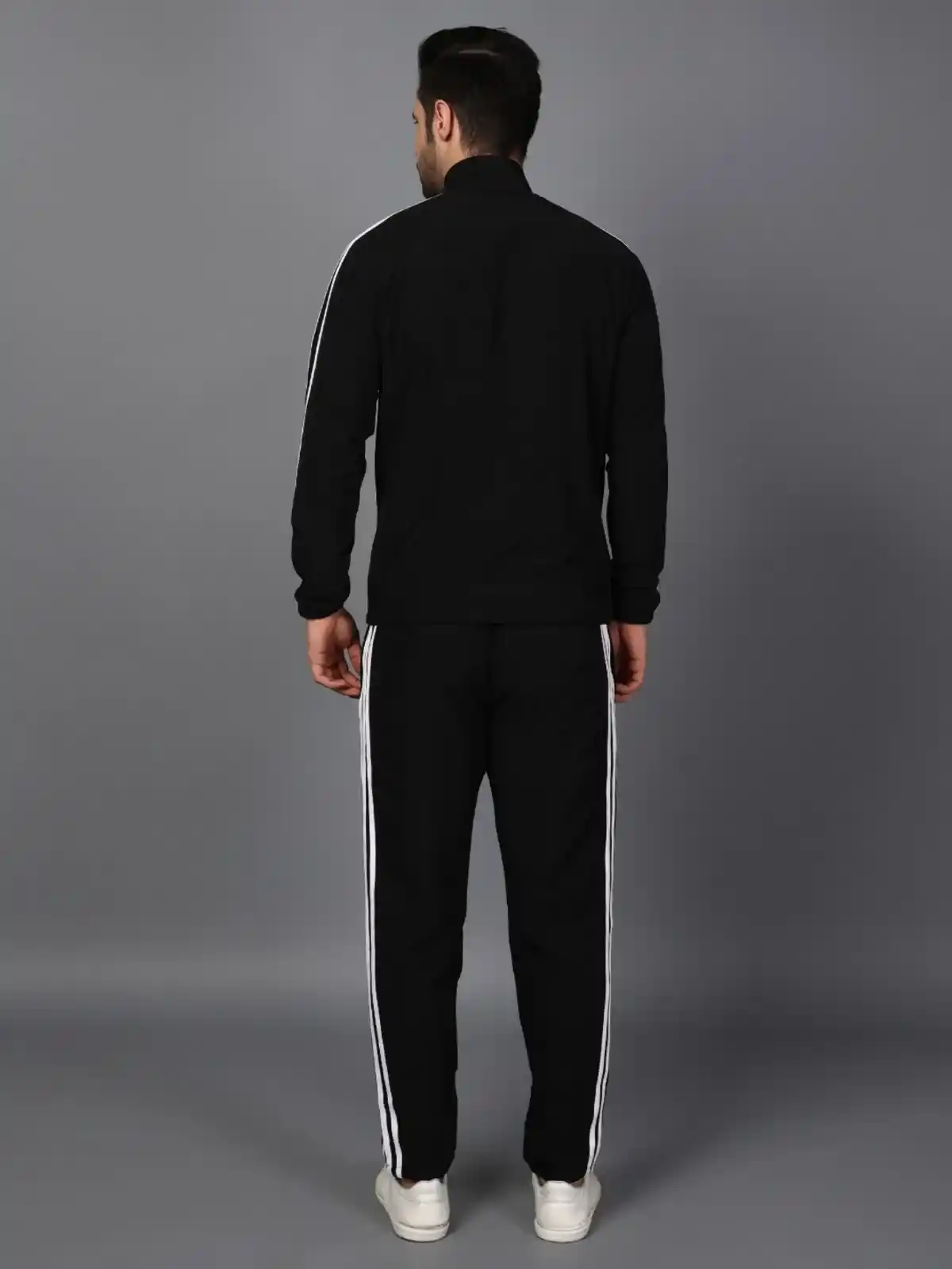 Adidas Striped Men Black Tracksuit (Jacket &track-pants) - Image 6
