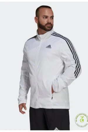 ADIDAS Half Striped Men White TrackSuit (Jacket &Track-Pants)